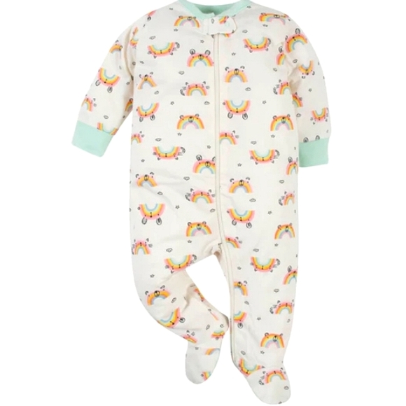 NWT GERBER beautiful Baby Girl Rainbow Kitty Stars 3 Pack Sleep n Plays☆6-9mo☆ - Picture 4 of 10